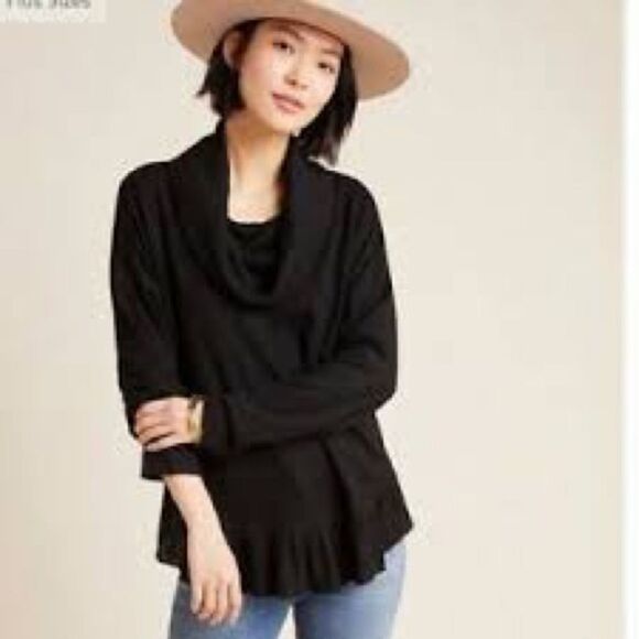 🌟ANTHROPOLOGIE Maeve Addie Ruffled Hacci Pullover🌟 - Picture 1 of 14